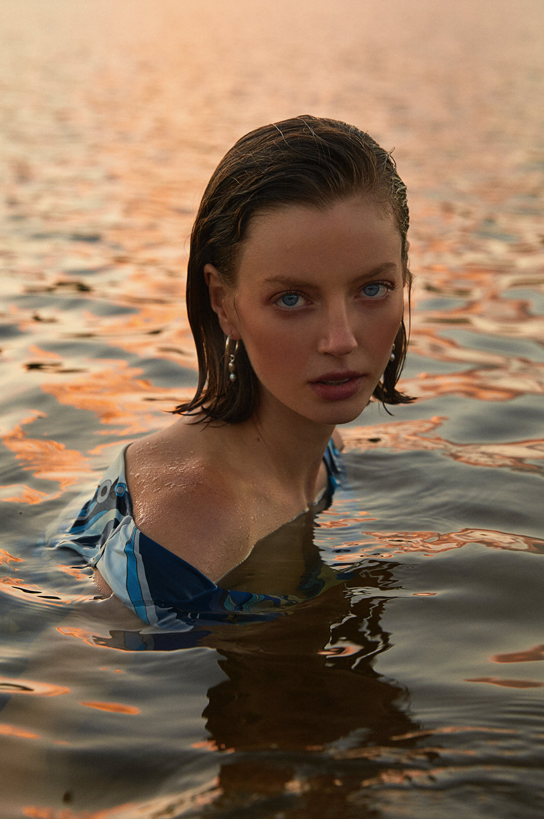 Nāmaka in 5'11 Magazine - SUMMER BY THE LAKE by Emily Delphine Featuring  Nāmaka Balance Earrings & Solstice Earrings