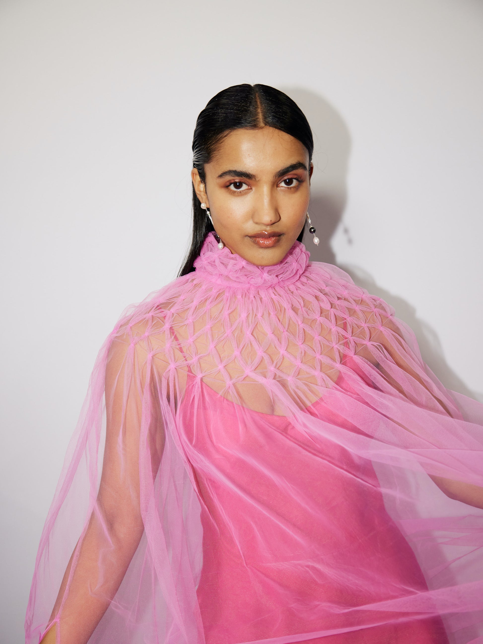 Nāmaka Tahitian Black Pearl & Opal Drop Earrings - These earrings are an absolute showstopper. Hand crafted using Sterling Silver, which suspend a combination of Estate Repurposed Tahitian Black Pearls, Opals, Biwa Pearls, Freshwater Pearls. Finished with Estate Repurposed Violet teardrop AAA pearls. These Nāmaka earrings glisten in candy colours, and are uniquely gorgeous in every way.  Designed & personally handcrafted by Nāmaka in Melbourne Australia