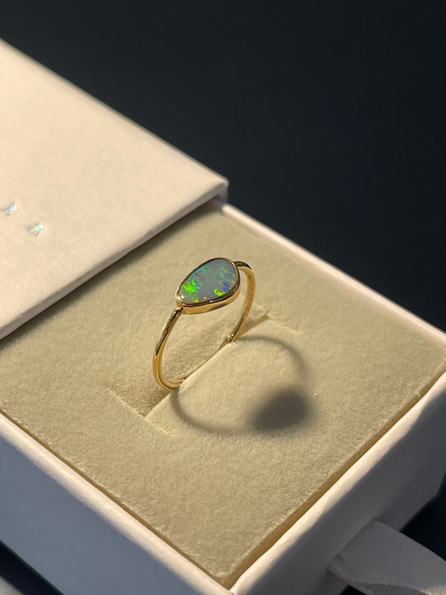 Opal Ring Gold Small - 2 -size 6