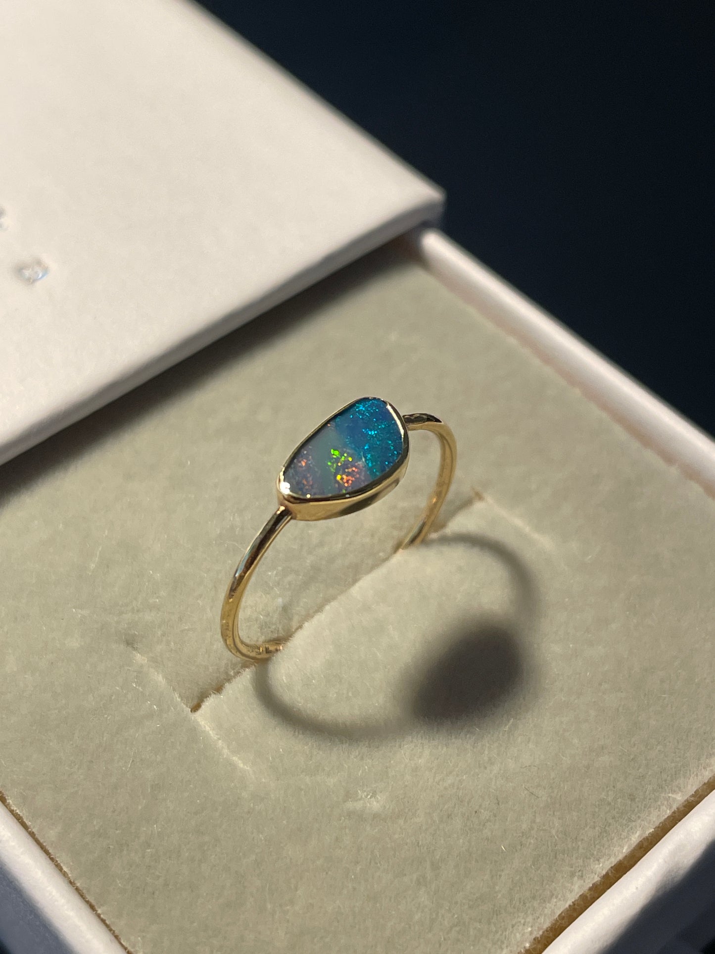 Opal Ring Gold Small - 3 -size 6