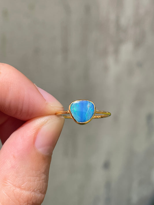 Opal Ring Gold Small - 5 -size 6.5