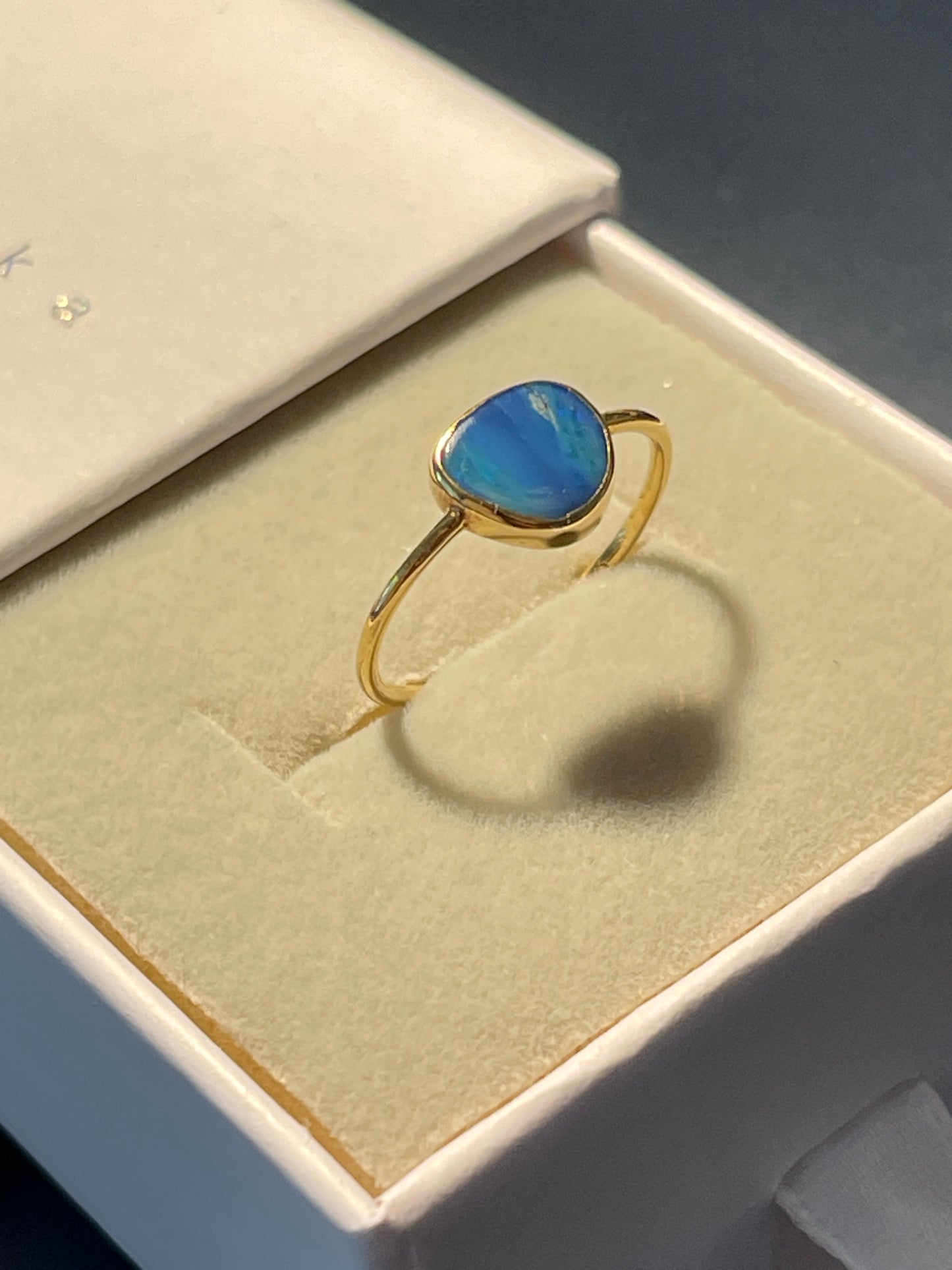 Opal Ring Gold Small - 5 -size 6.5