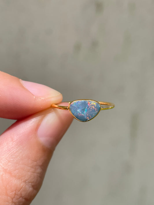 Opal Ring Gold Small  - 6 - size 6.5