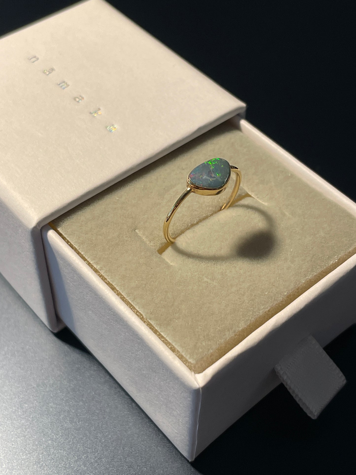 Opal Ring Gold Small  - 6 - size 6.5