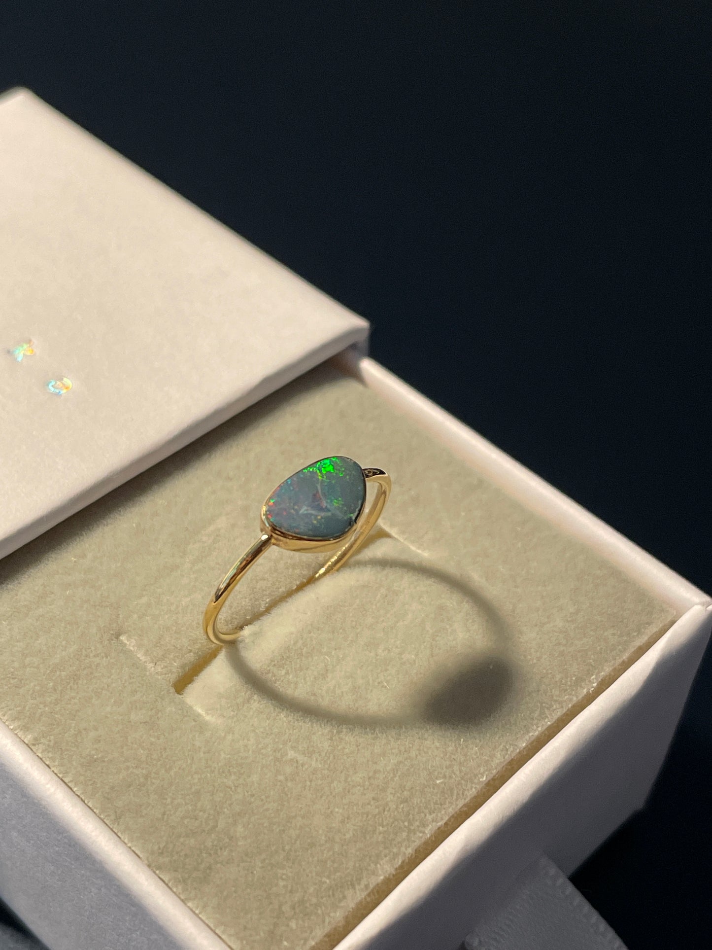 Opal Ring Gold Small  - 6 - size 6.5