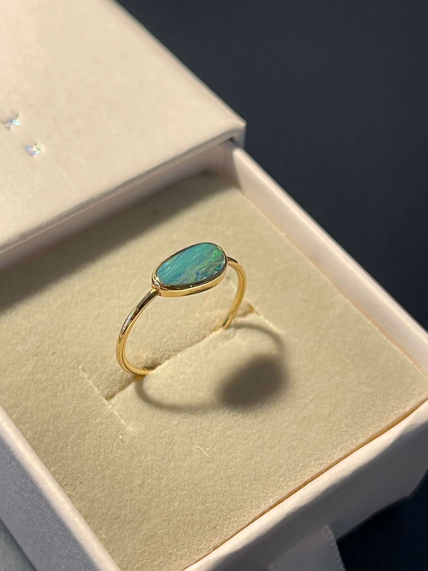 Opal Ring Gold Small - 7 -size 7