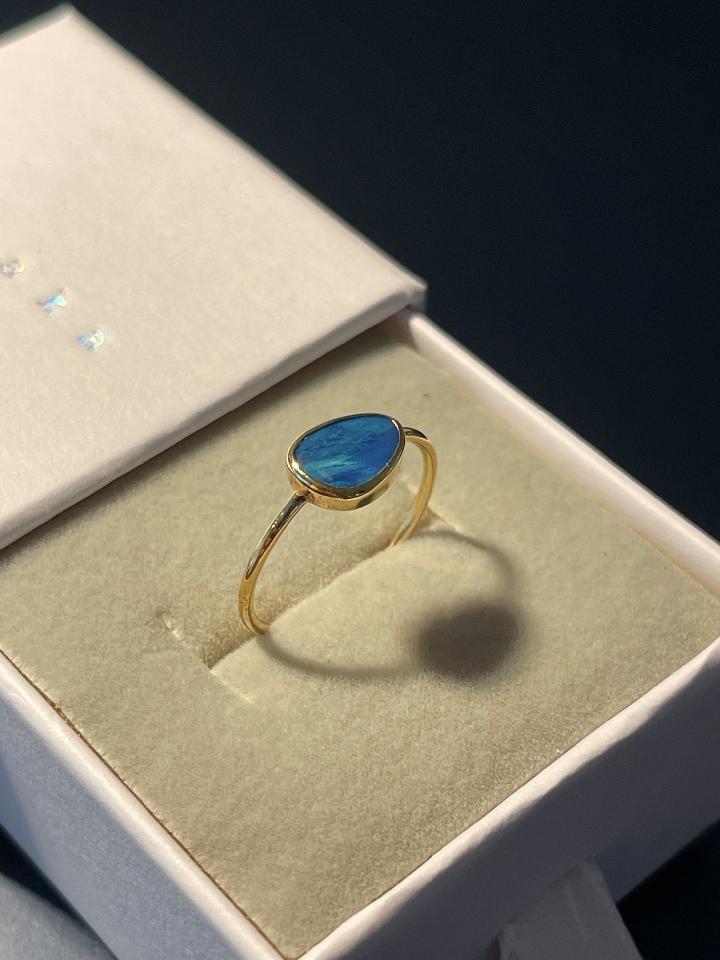 Opal Ring Gold Small - 9 -size 7.5