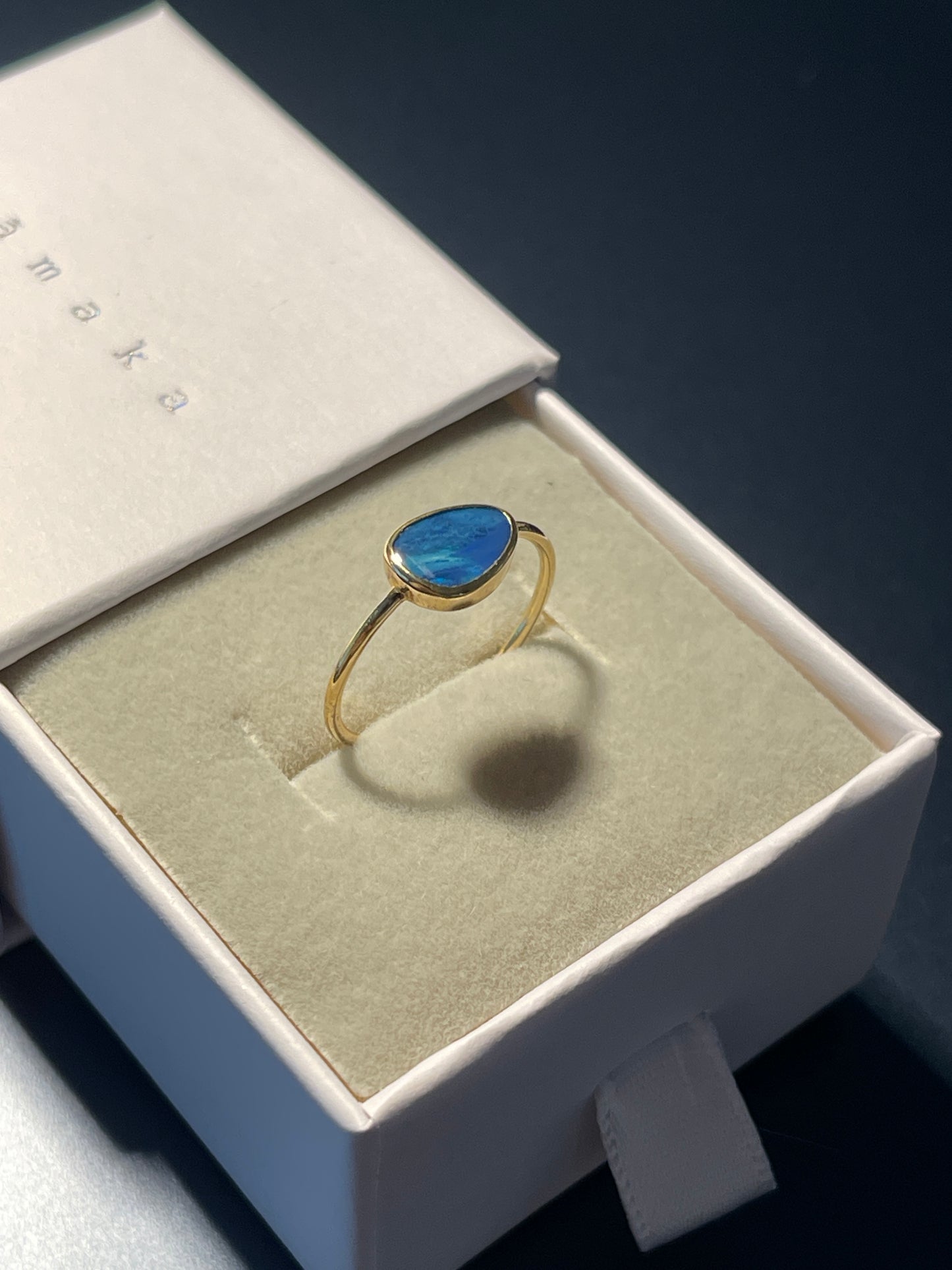 Opal Ring Gold Small - 9 -size 7.5