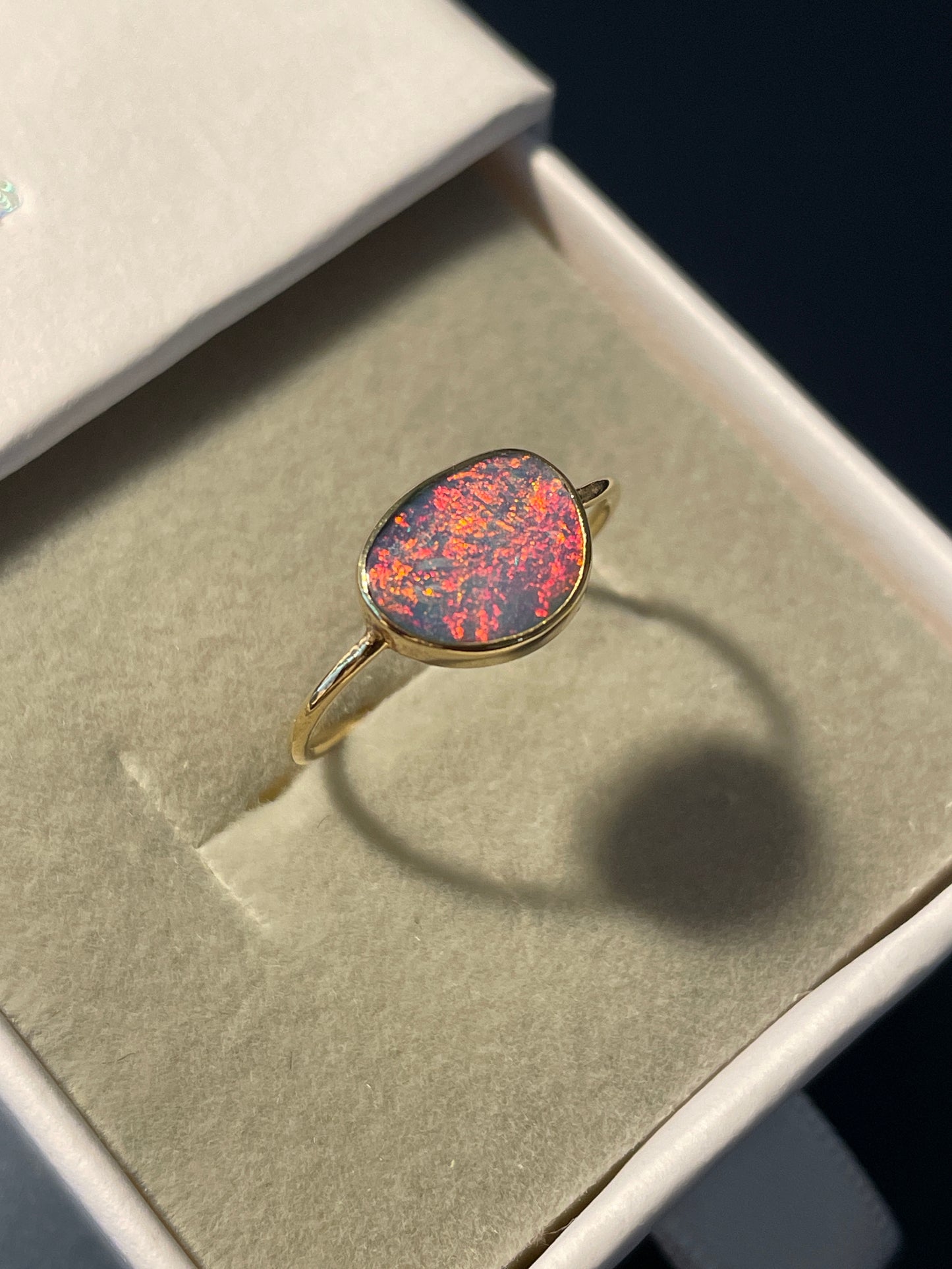 Opal Ring Gold Large - 5 -size 7