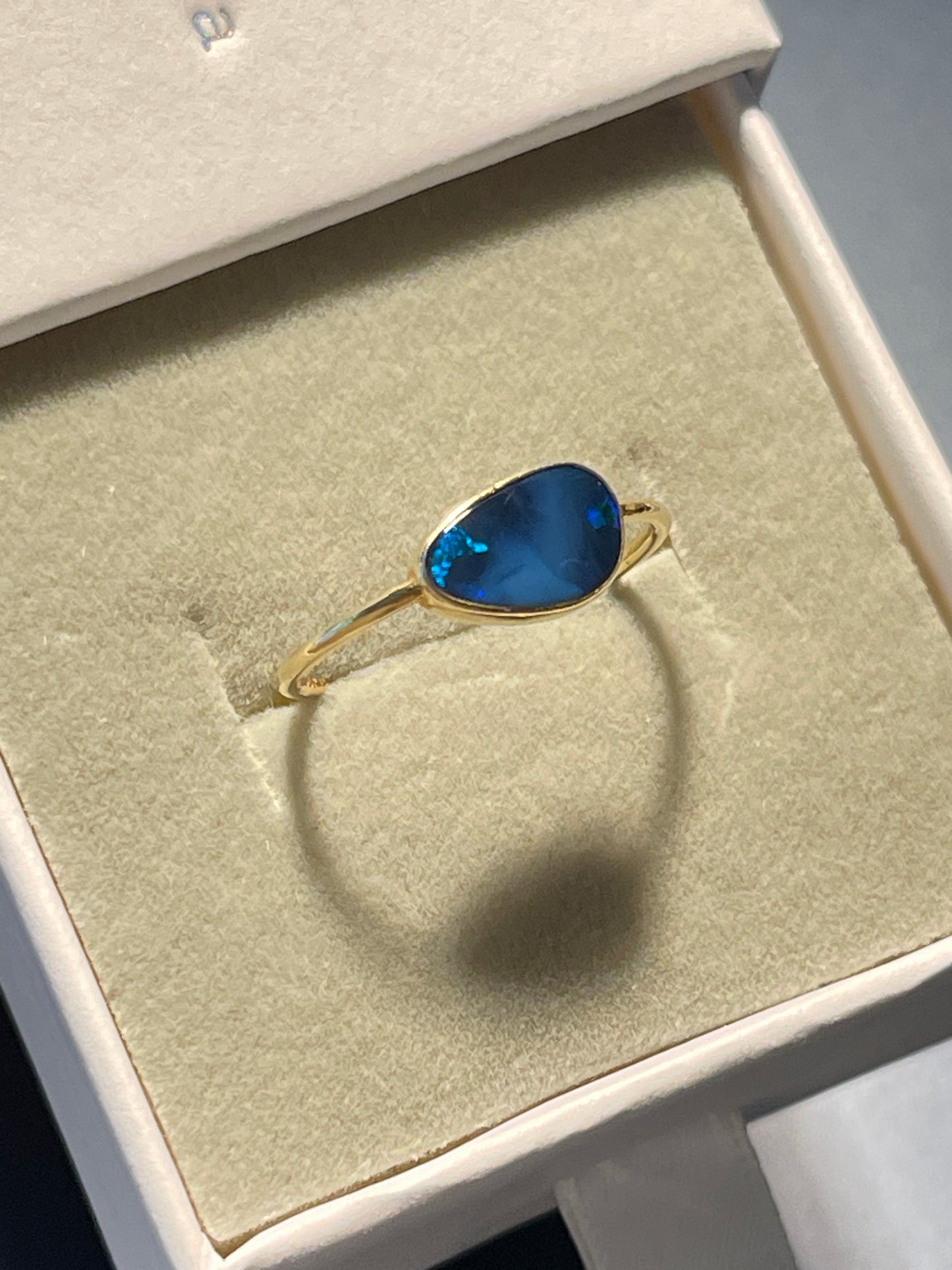 Opal Ring Gold Large - 8 -size 8