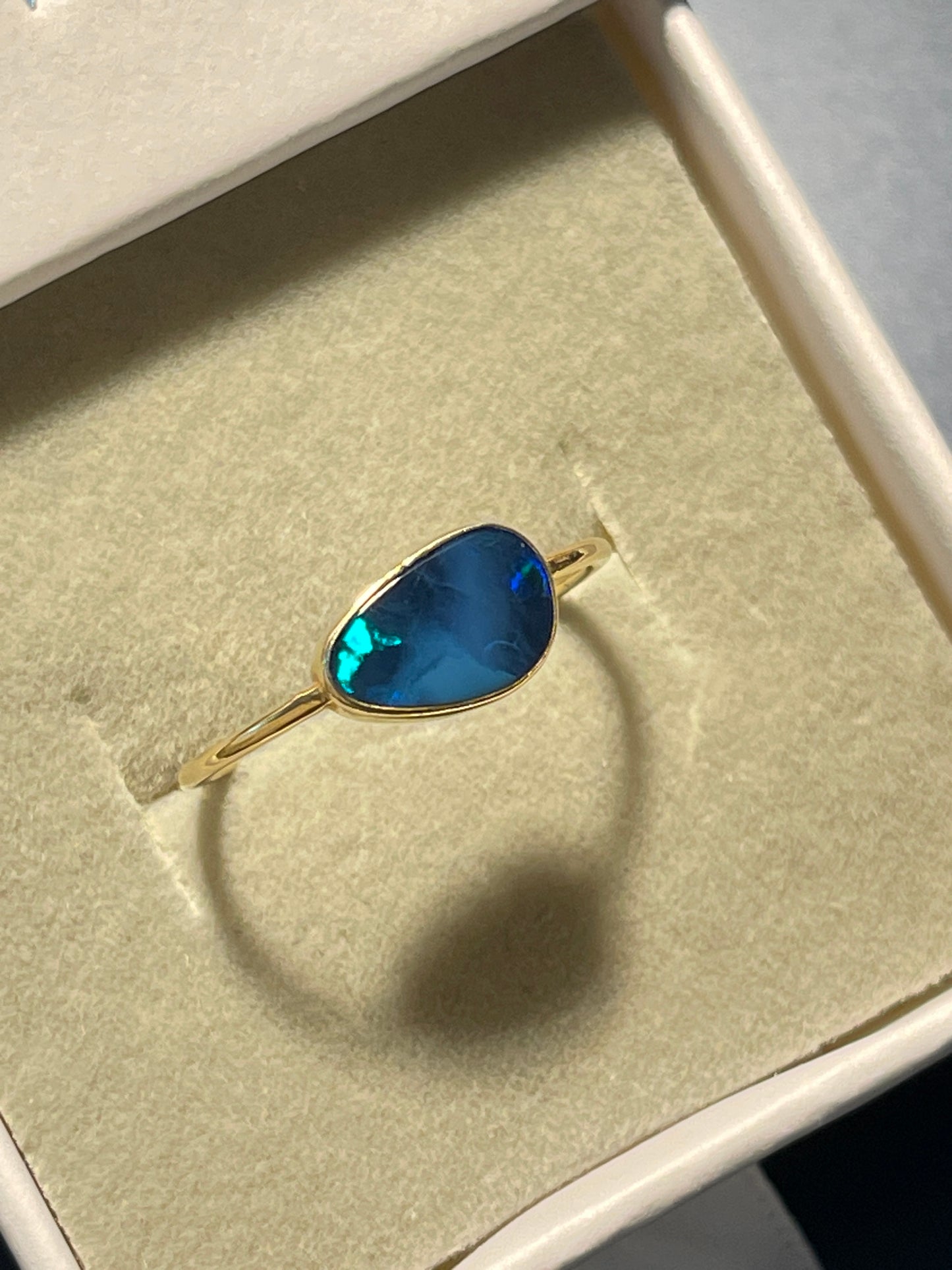 Opal Ring Gold Large - 8 -size 8