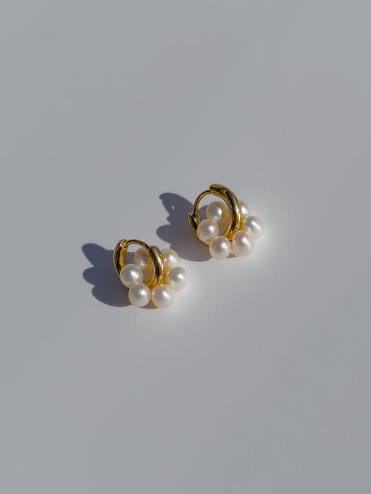 Pearl Halo Hoops